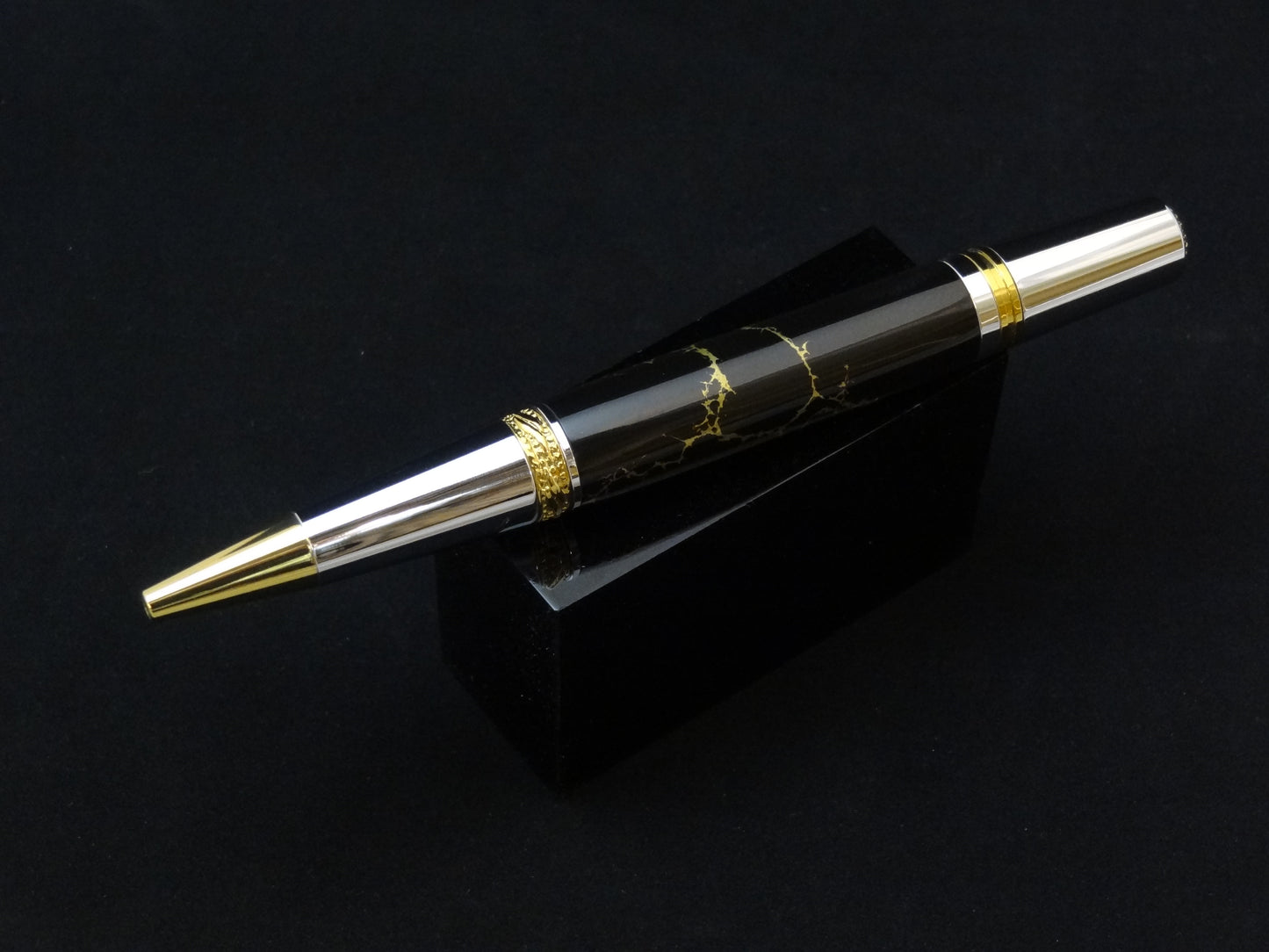 Black & Gold Tru-Stone Pen