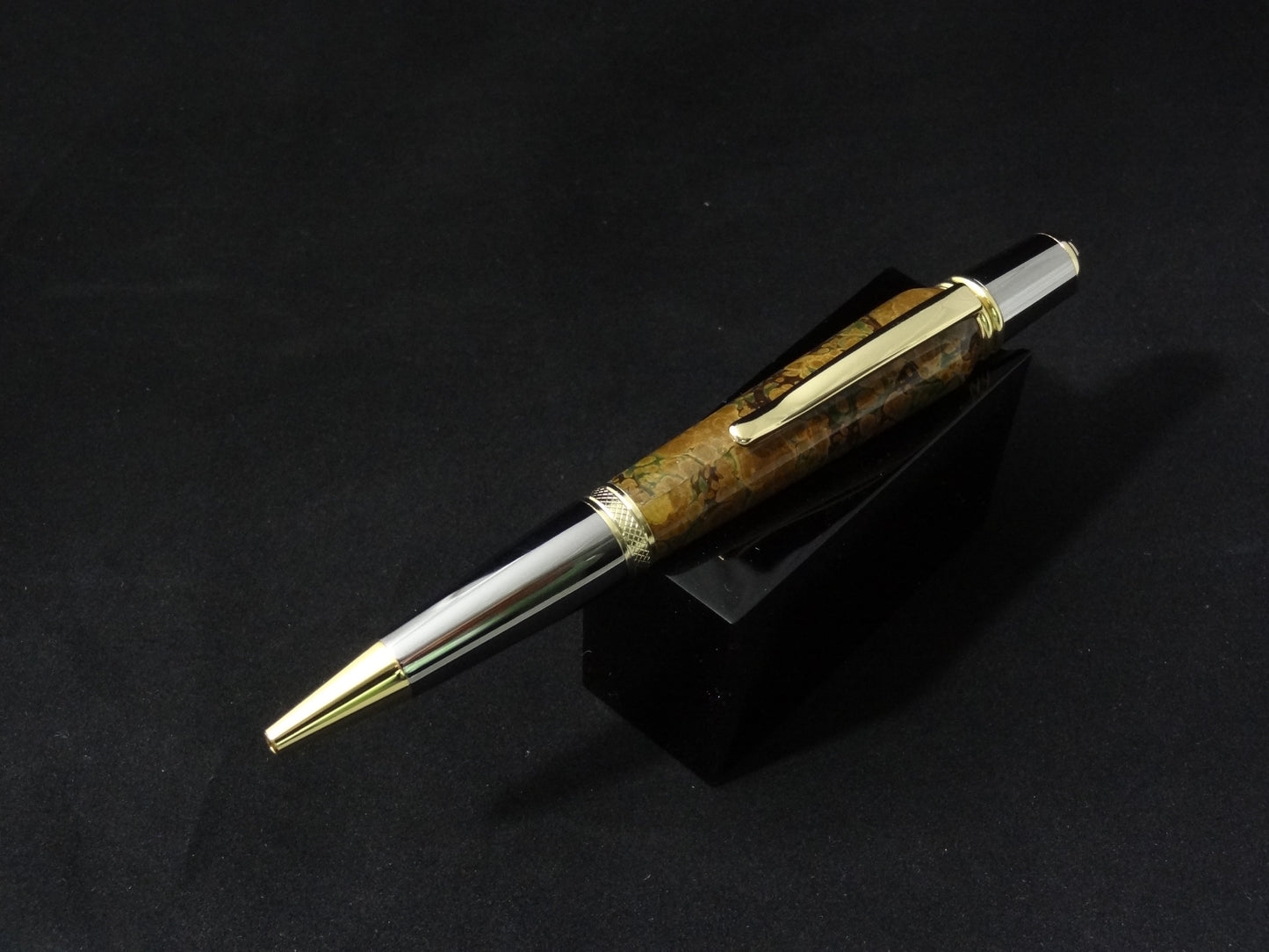 Marbled Paper Acrylic Ink Pen Fall Colors