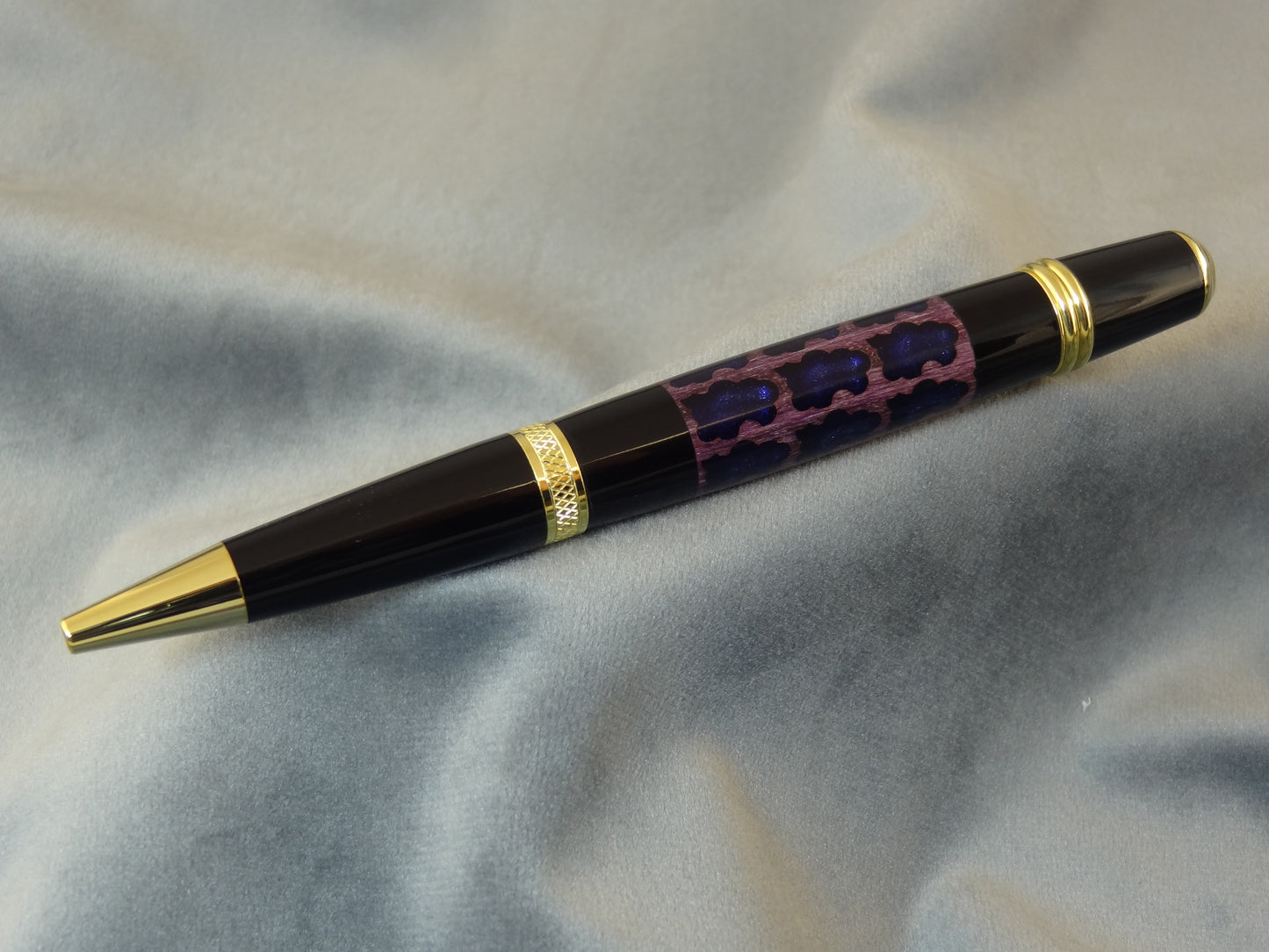 Purple & Blue Wood Ink Pen