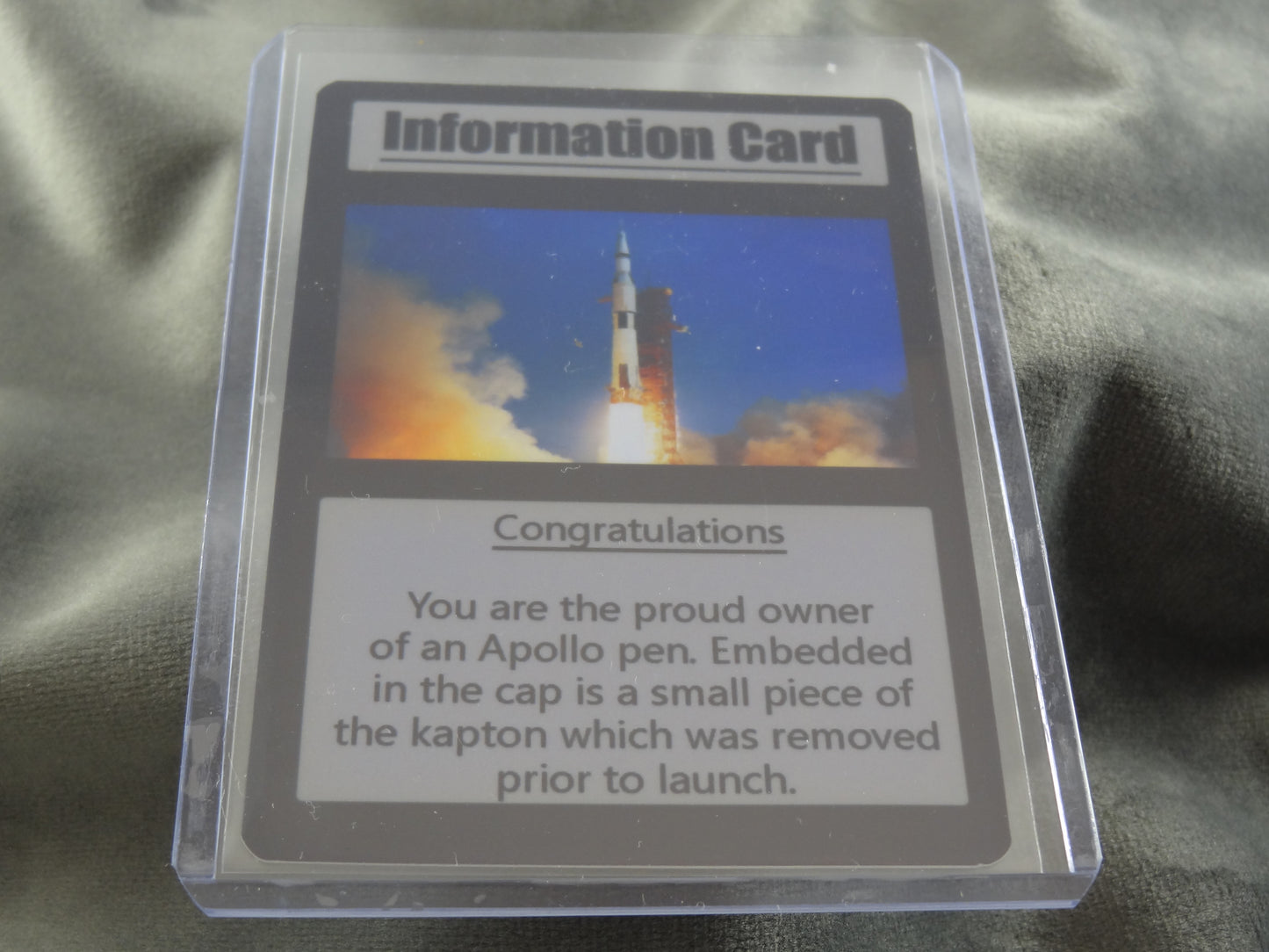 Apollo 11 Pen with Informational Card