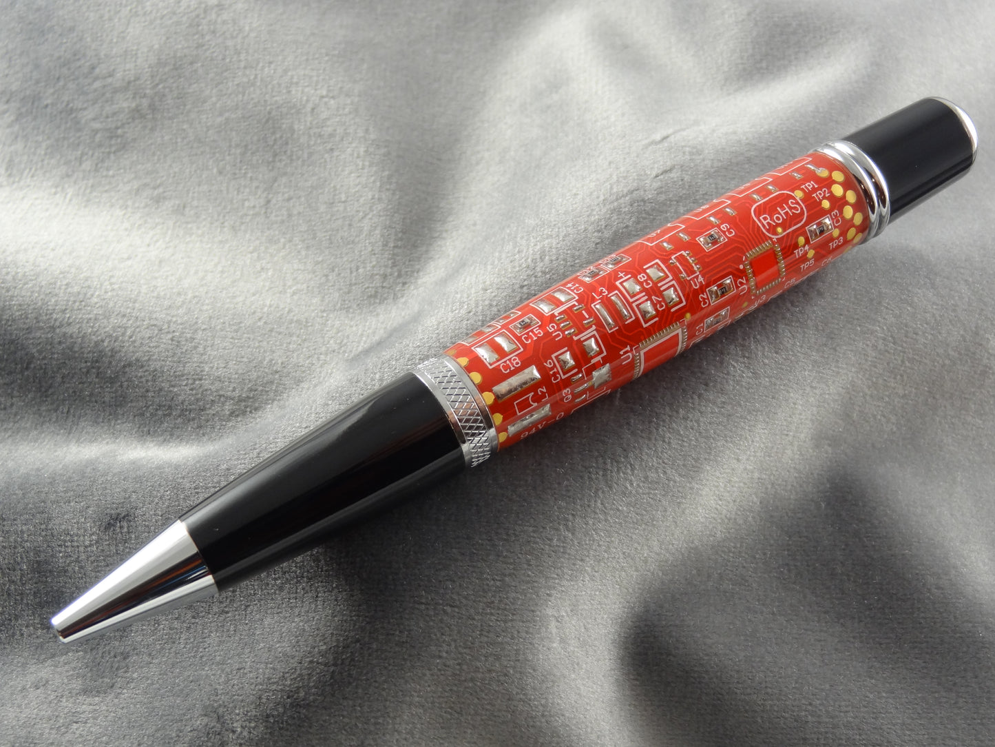 Circuit Board in Red Ink Pen