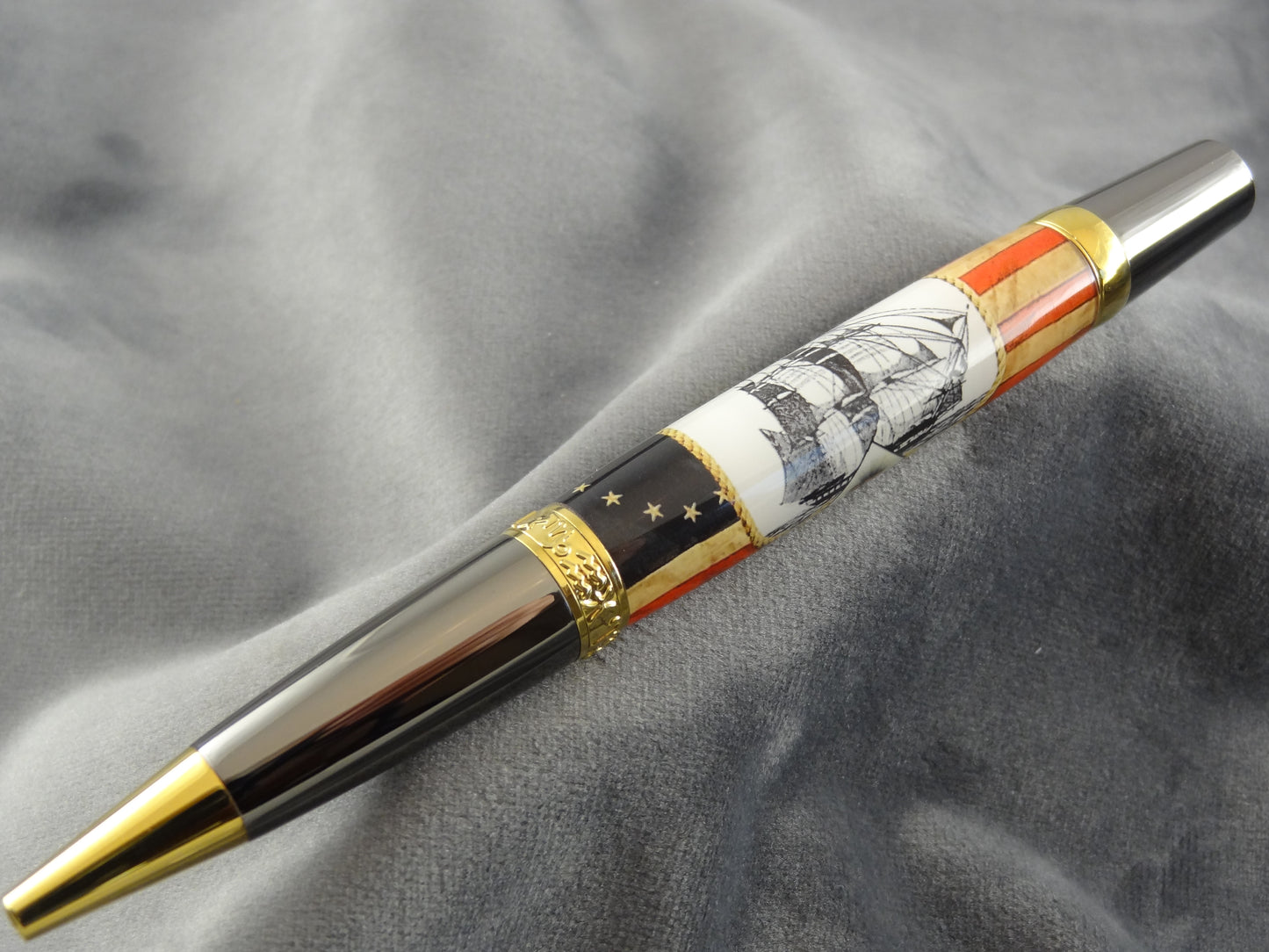 USS United States Ink Pen and COA