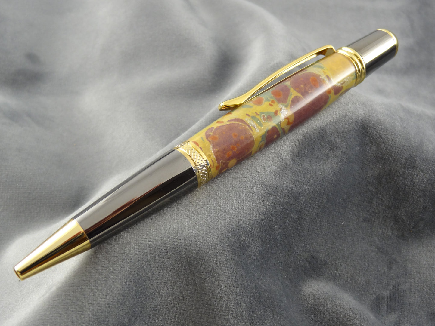 Marbled Paper Acrylic Ink Pen Lots of Dots