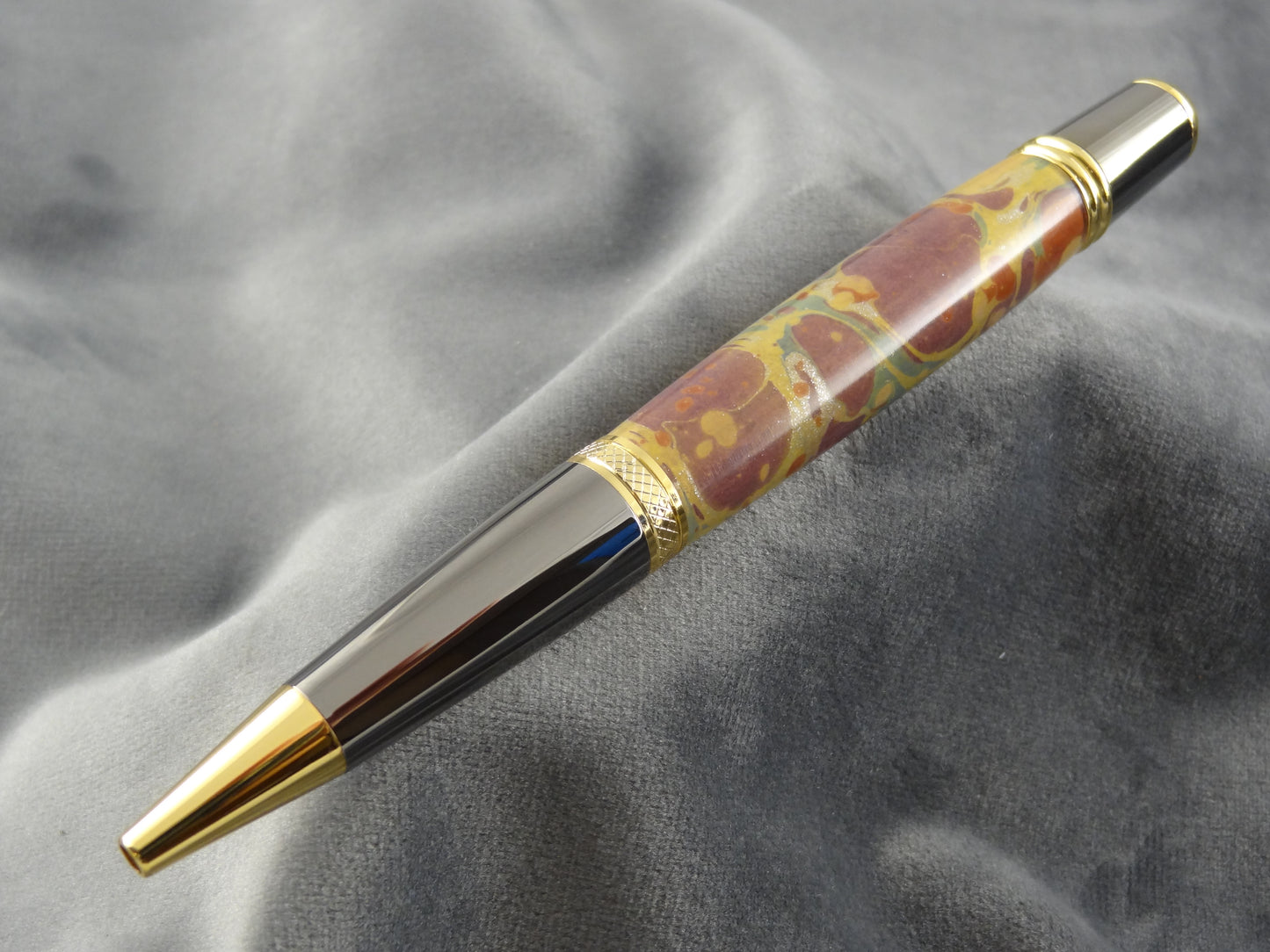 Marbled Paper Acrylic Ink Pen Lots of Dots