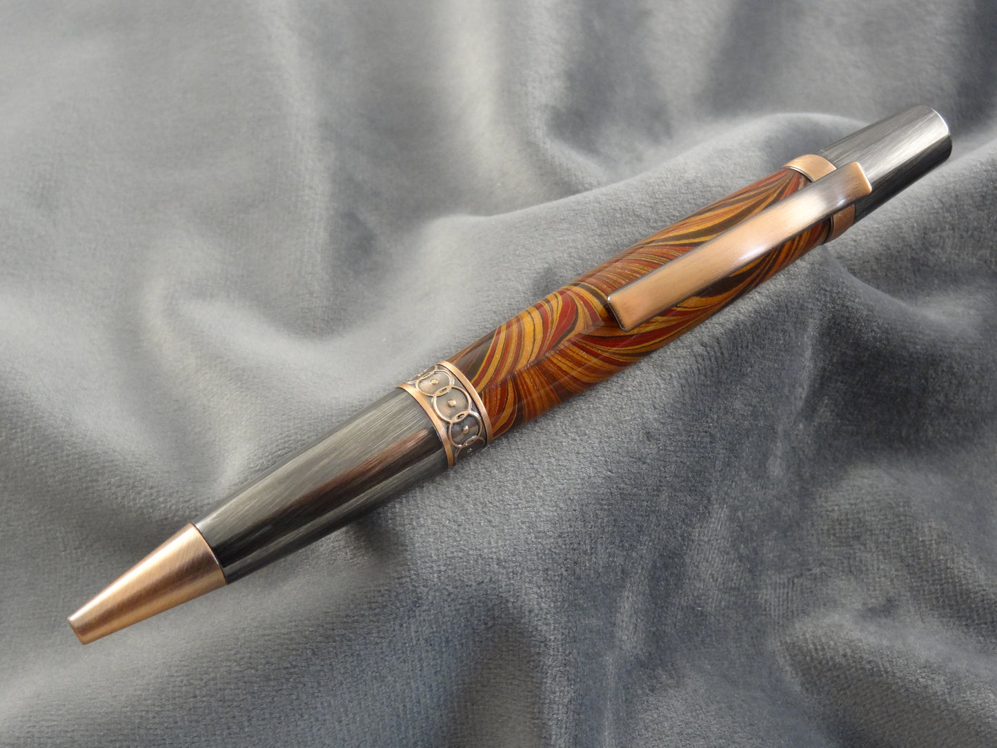 Marbled Paper Acrylic Ink Pen Copper