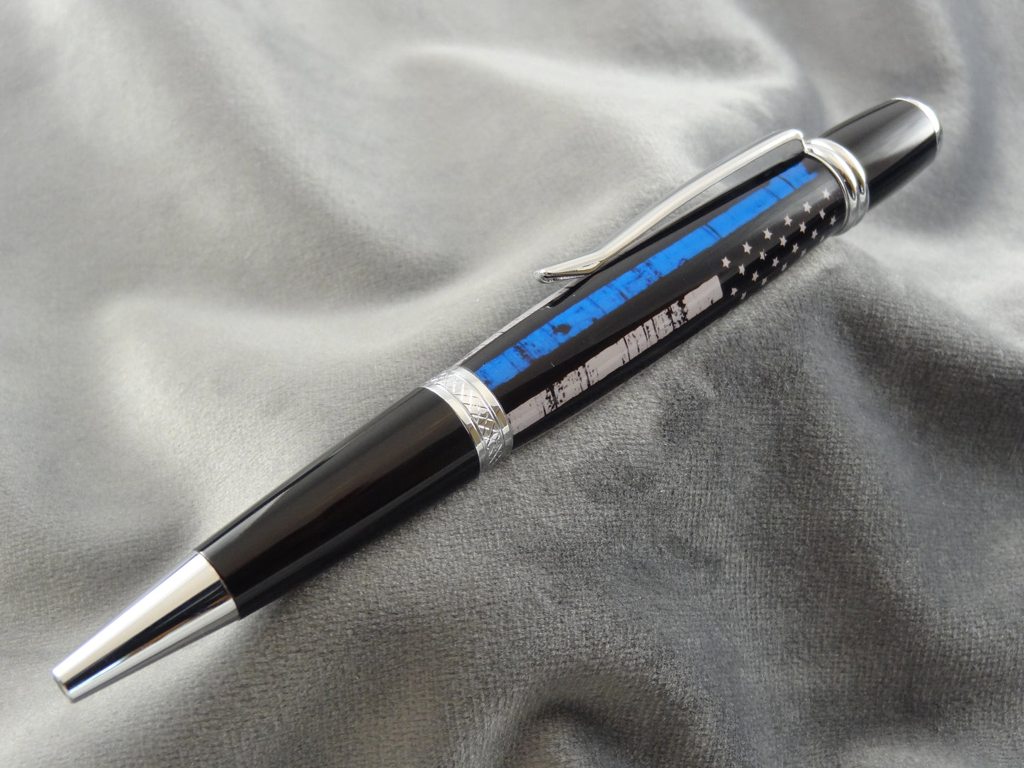 Thin Blue Line Acrylic Ink Pen