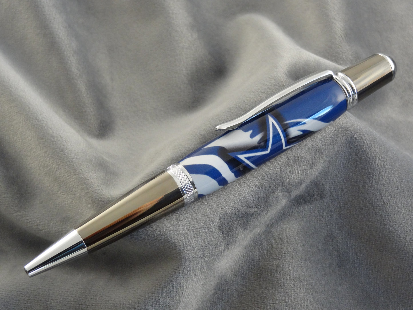 Blue Star Football Acrylic Ink Pen