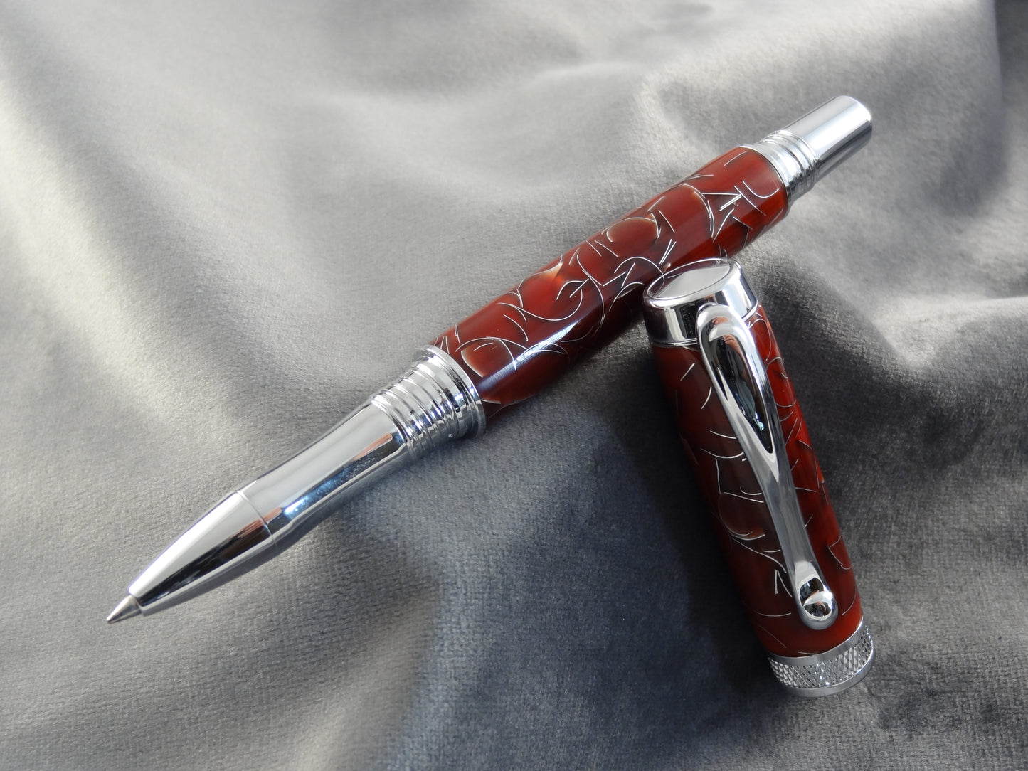 Raffir Red with Aluminum Ink Pen