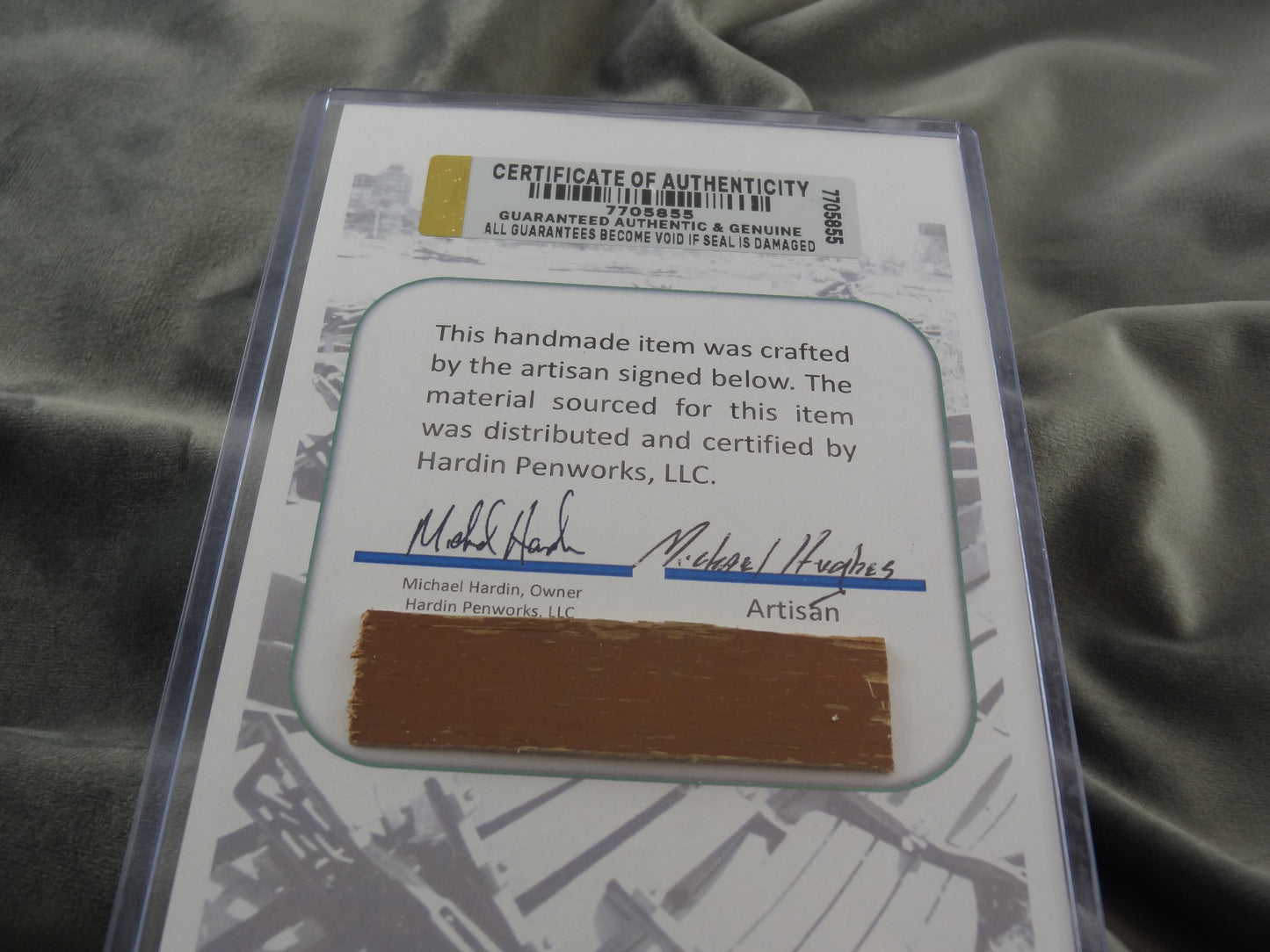 Pete Rose Crosley Field Seat Historical Pen with Certificate of Authenticity