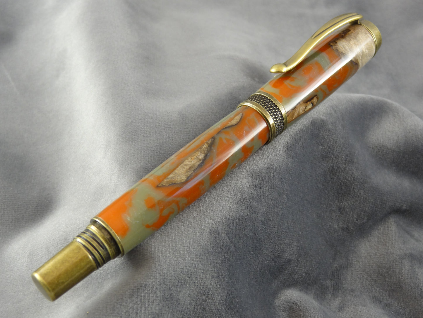 Rust and Bayberry in Maple Ink Pen