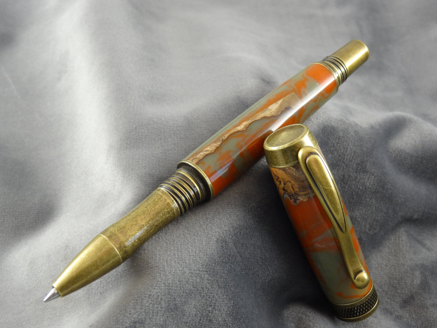 Rust and Bayberry in Maple Ink Pen