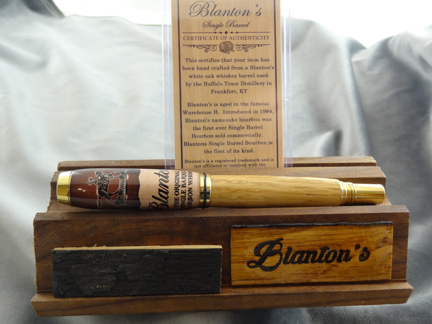 Bourbon Barrel Stave Rollerball Pen with COA