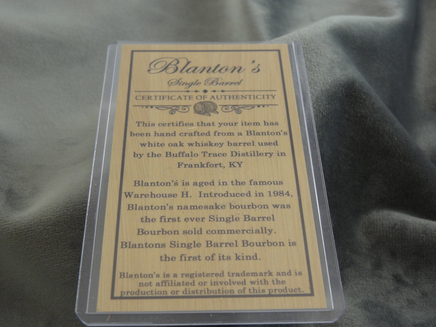 Bourbon Barrel Stave Rollerball Pen with COA