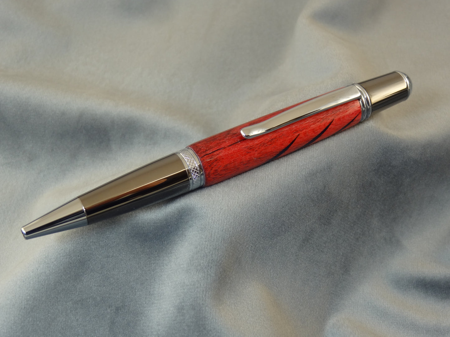 Deep Blue Chevrons in Redwood Ink Pen