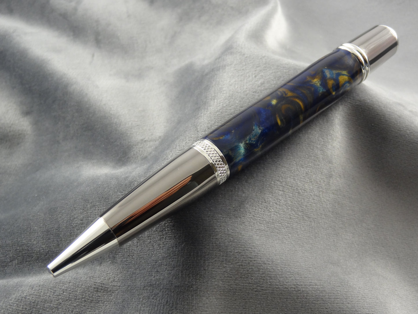 Golden Blue Flexigran Acrylic Ink Pen