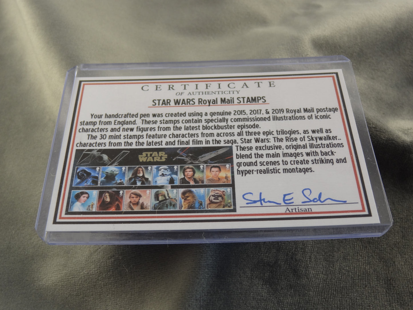 Star Wars Darth Vader Ink Pen with COA