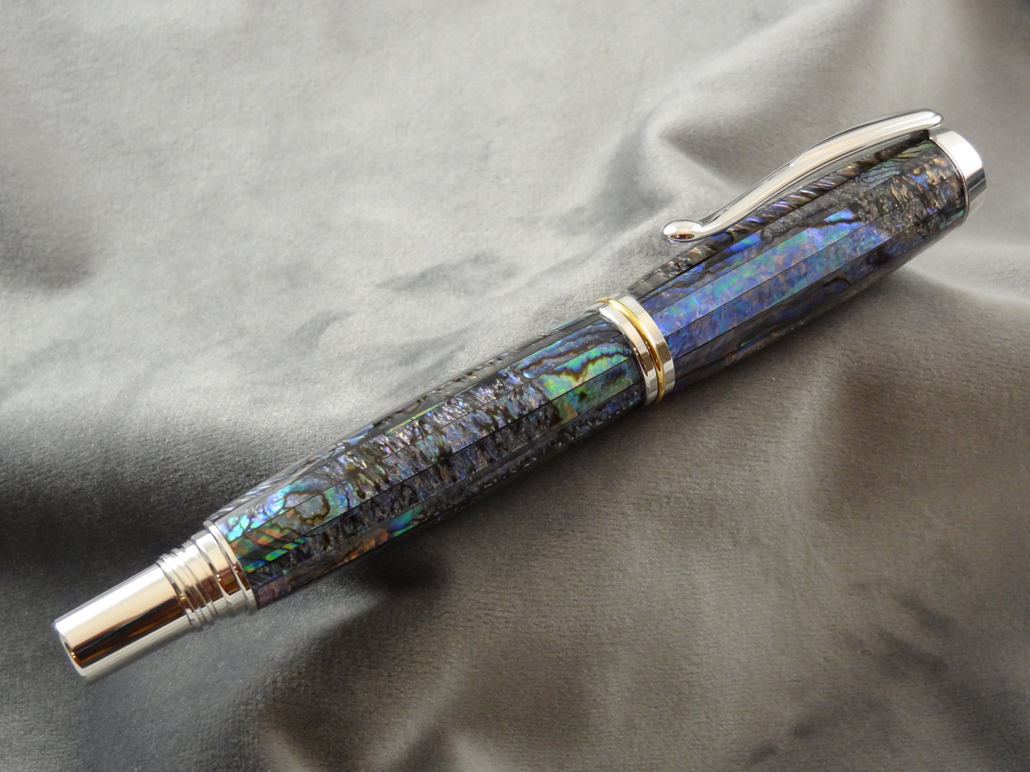 Abalone Sea Shell Blue Green Acrylic Ink Pen