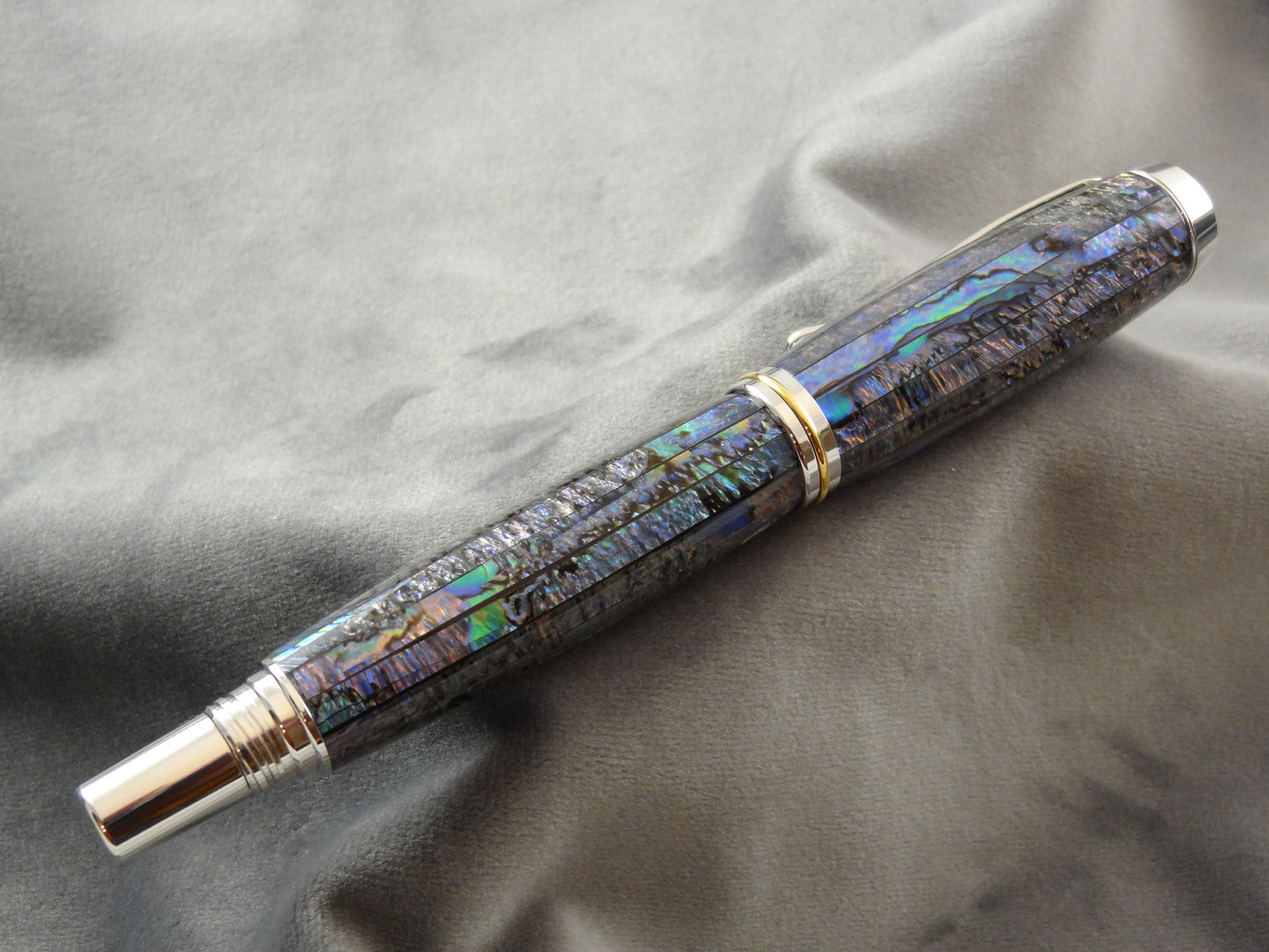 Abalone Sea Shell Blue Green Acrylic Ink Pen