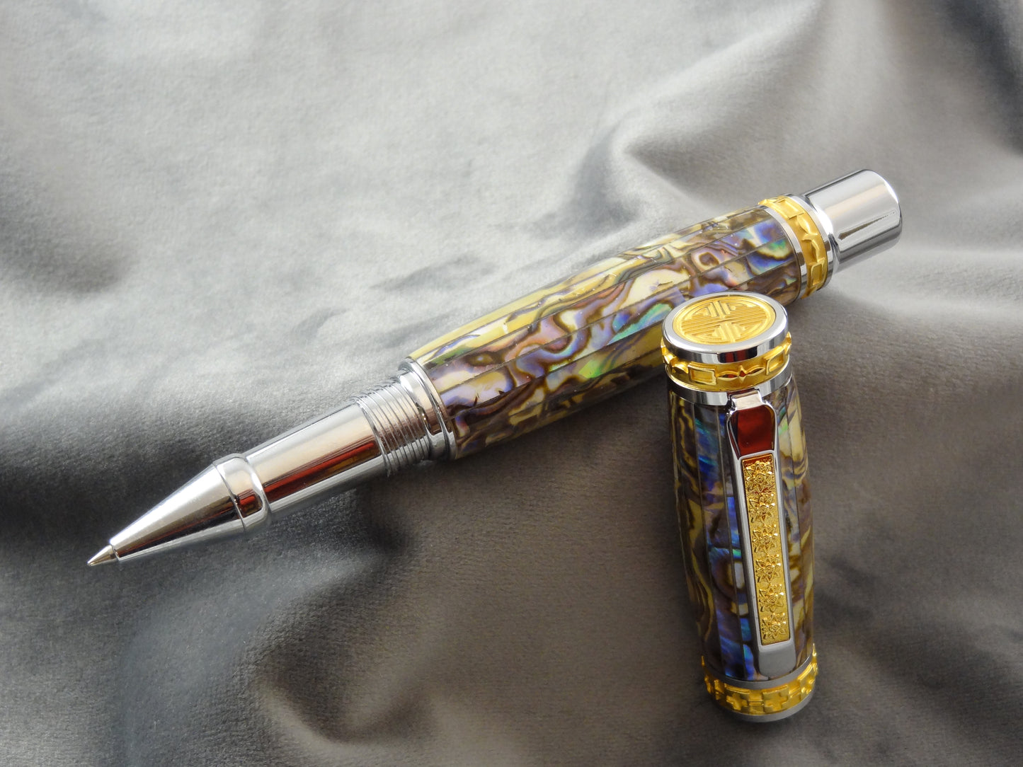 Abalone Sea Shell White Acrylic Ink Pen