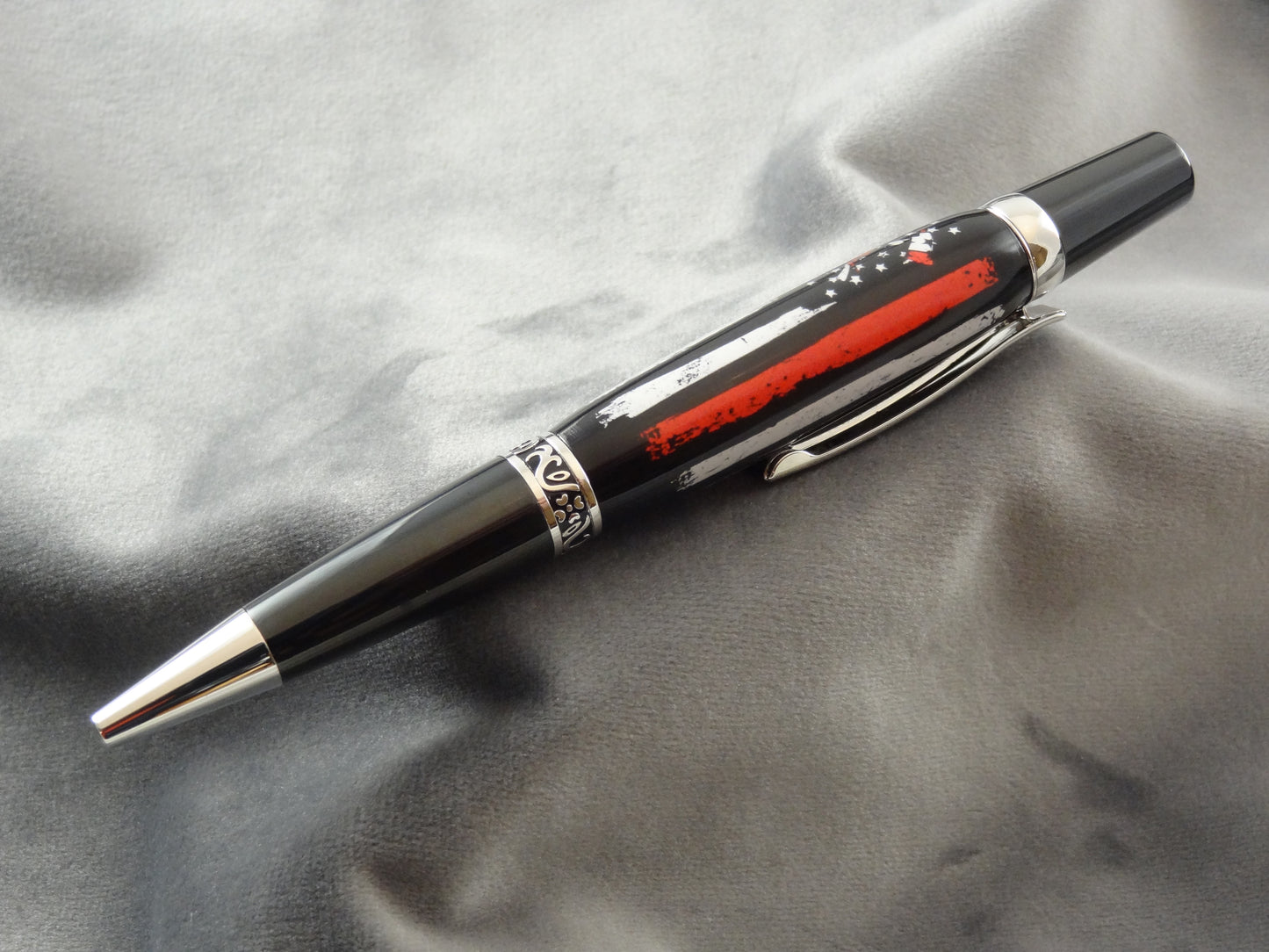 Fire Fighter Red Line Acrylic Pen