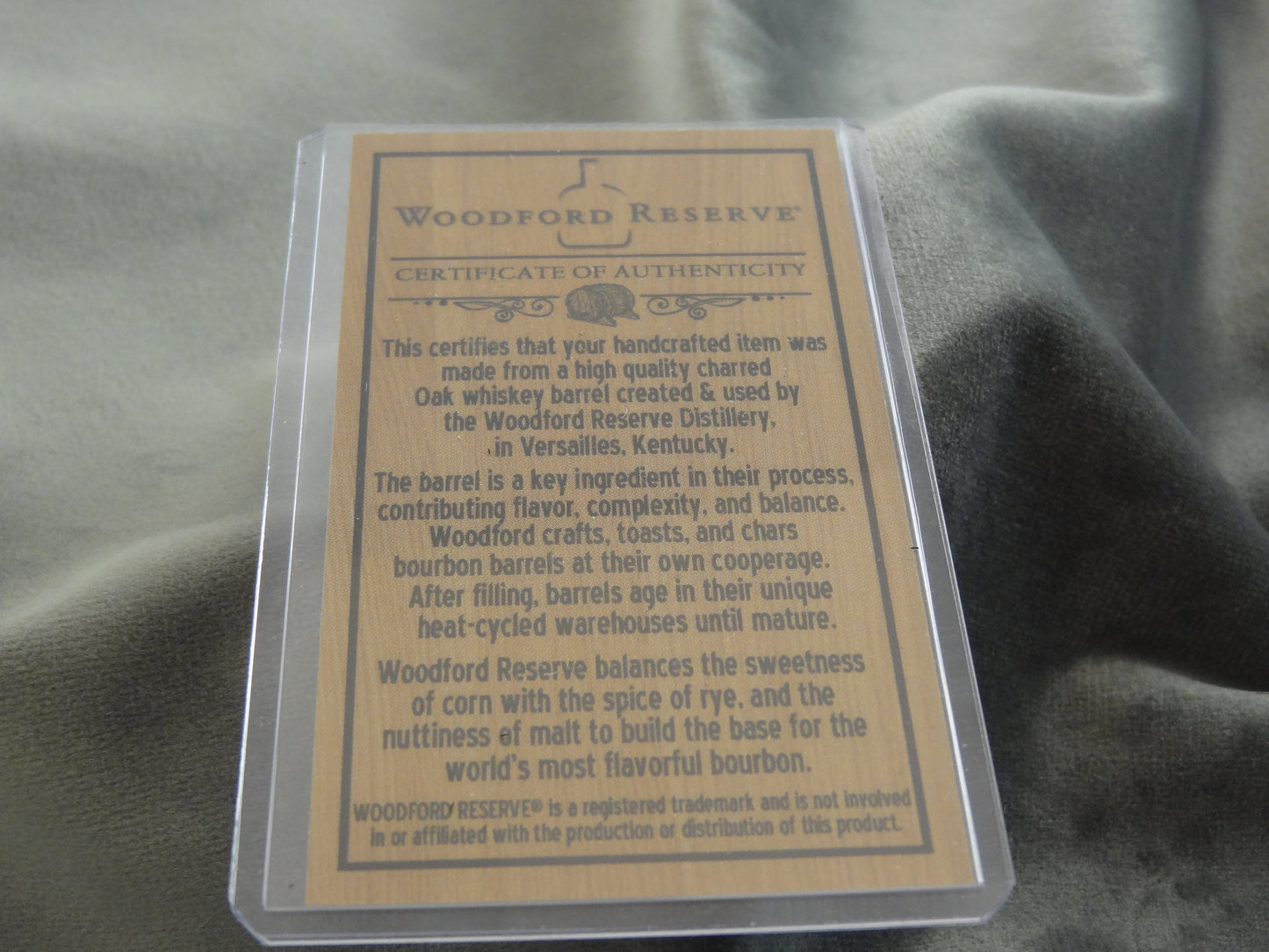 Bourbon Barrel Stave Ink Pen with COA