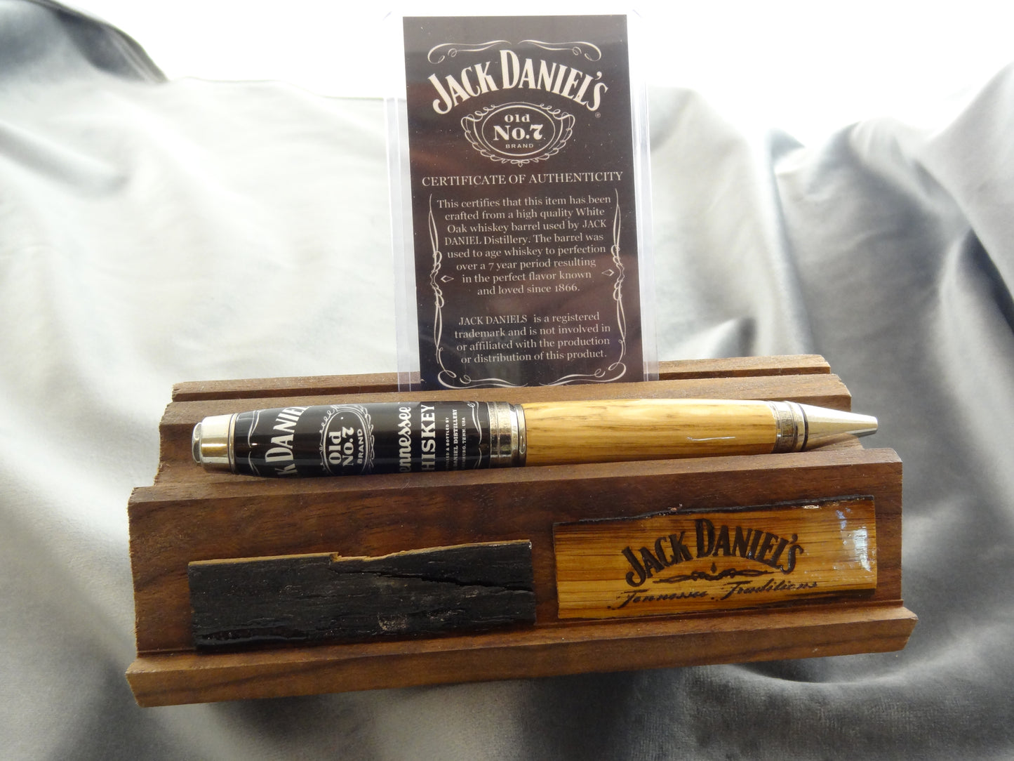 Bourbon Barrel Stave Rollerball Pen with COA