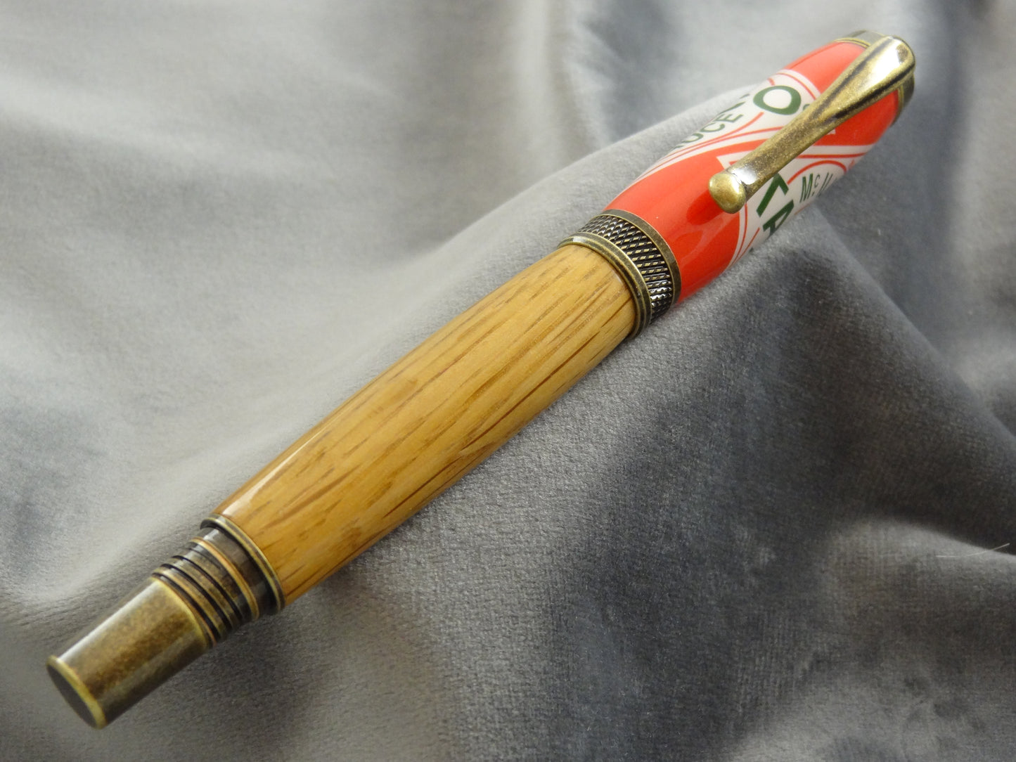 Tabasco White Oak Barrel Rollerball Pen