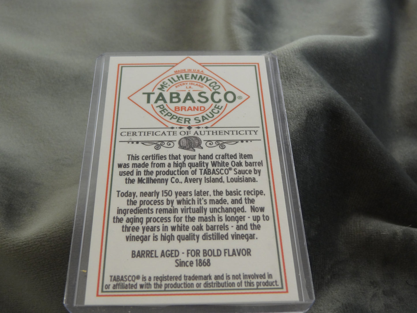 Tabasco White Oak Barrel Rollerball Pen