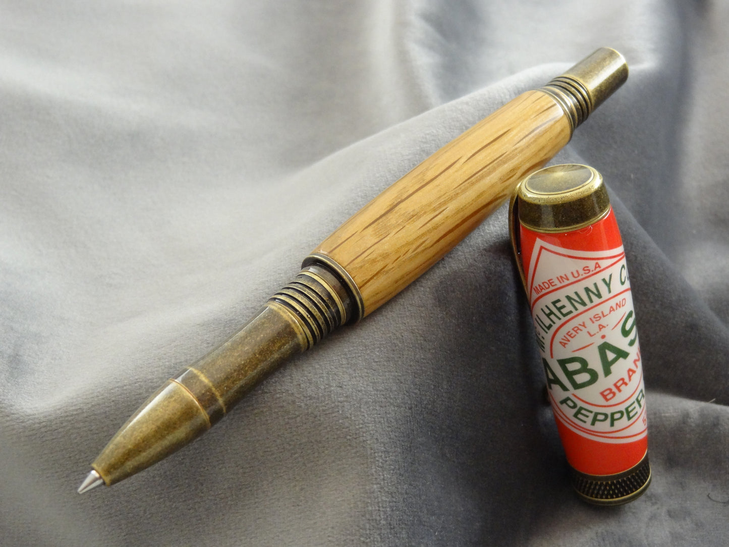 Tabasco White Oak Barrel Rollerball Pen