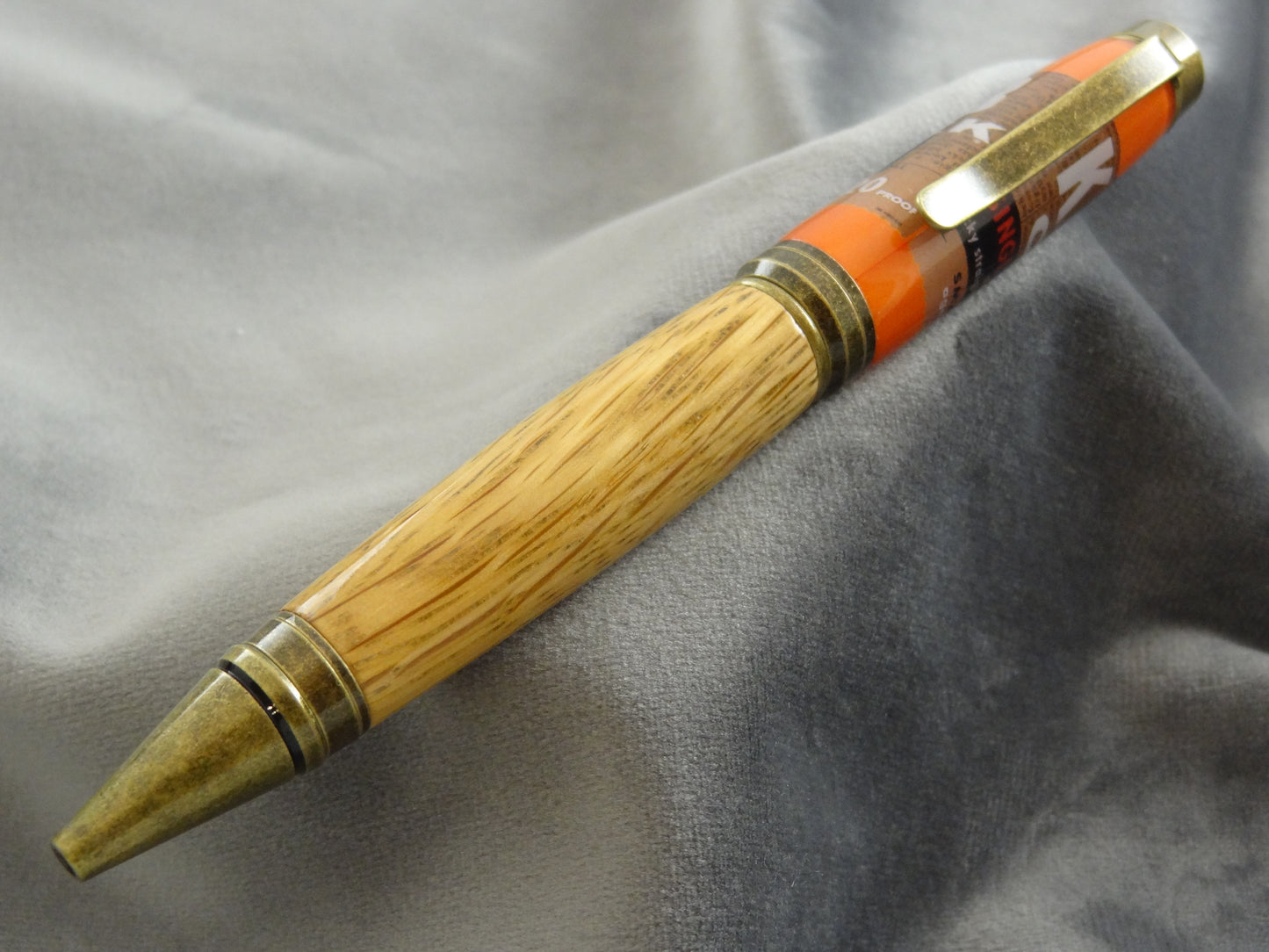 Bourbon Barrel Rollerball Pen with COA