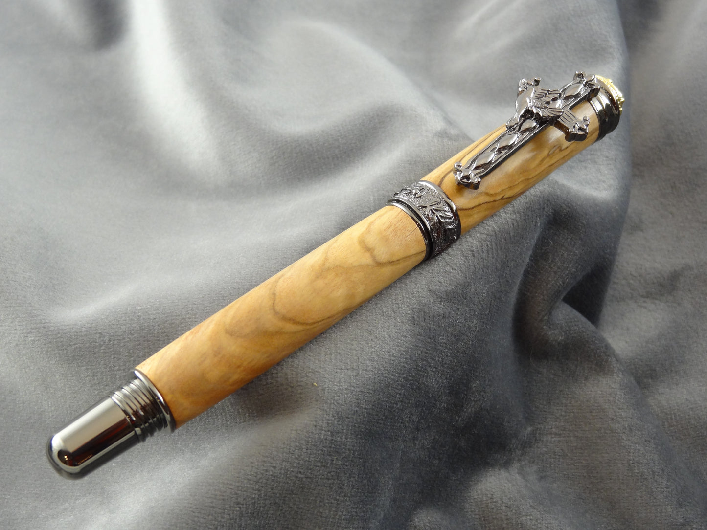 Amazing Grace Bethlehem Olive Wood Ink Pen with COA