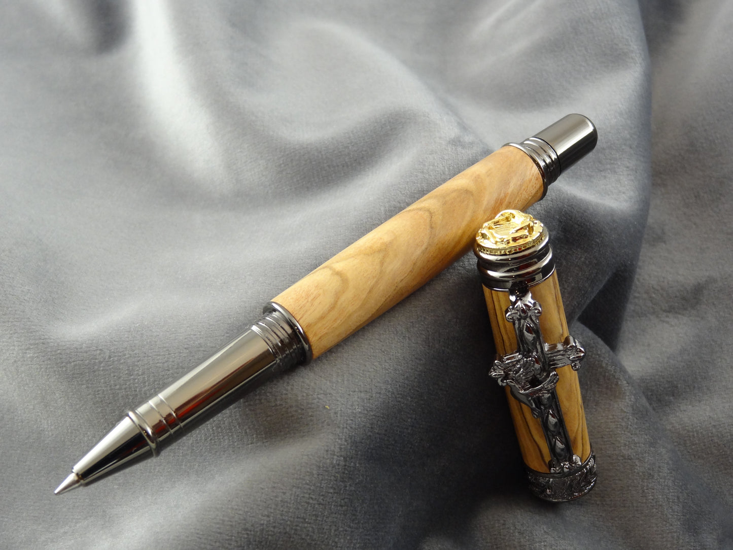 Amazing Grace Bethlehem Olive Wood Ink Pen with COA