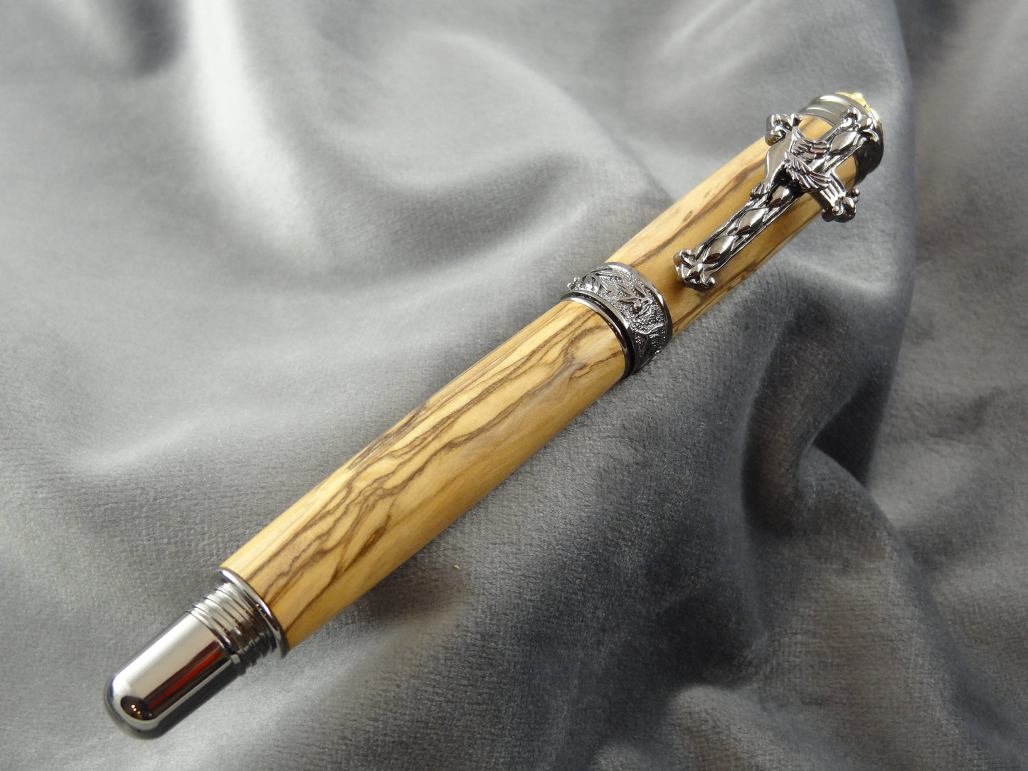Amazing Grace Bethlehem Olive Wood Ink Pen with COA