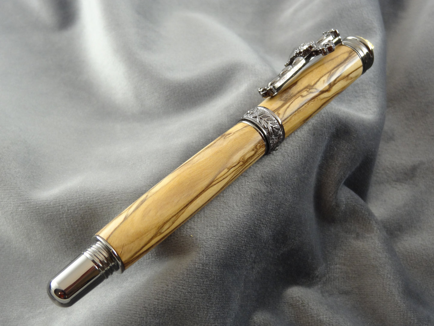 Amazing Grace Bethlehem Olive Wood Ink Pen with COA