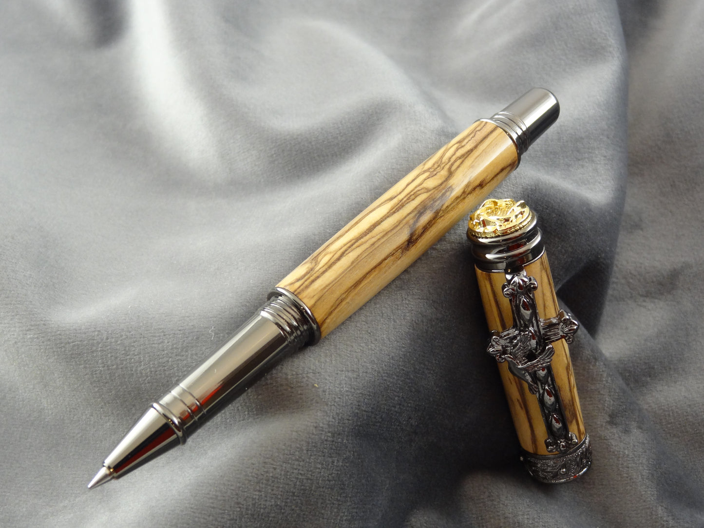 Amazing Grace Bethlehem Olive Wood Ink Pen with COA
