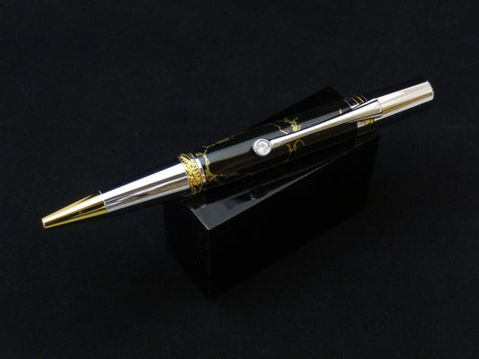 Black & Gold Tru-Stone Pen