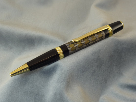 Blackwood with Clear Acrylic Circles Pen