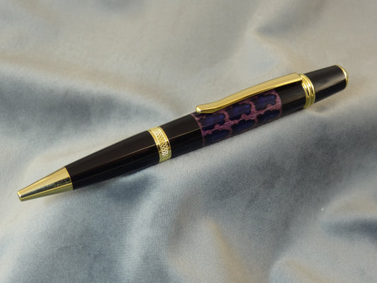 Purple & Blue Wood Ink Pen