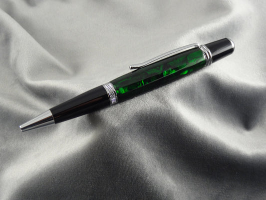 Paua Abalone Shell in Green Ink Pen