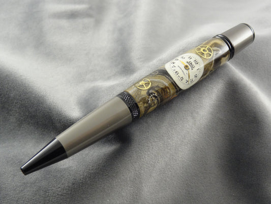 Marbled Paper Watch Parts Ink Pen