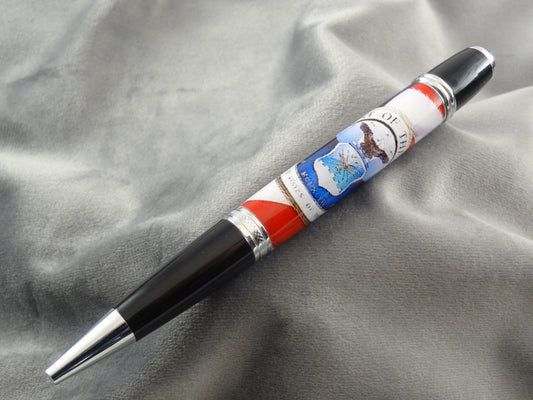 Red White & Blue Label Ink Pen