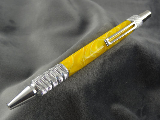 Yellow Acrylic Click Ink Pen