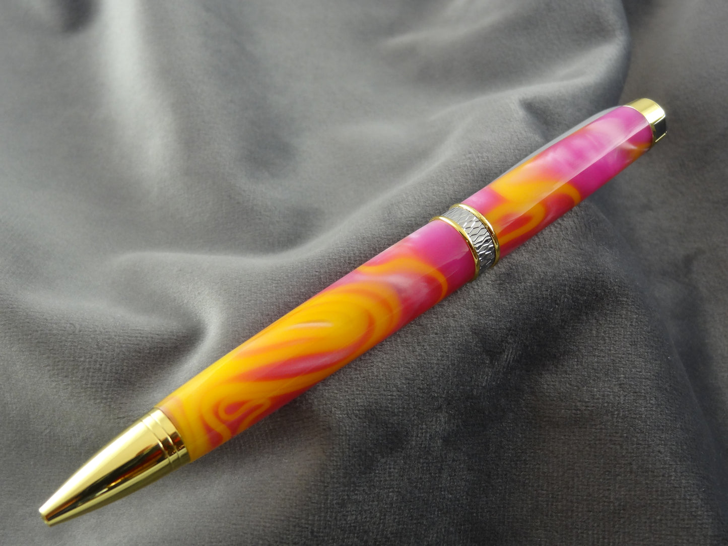 Pink and Orange Swirl Acrylic Ink Pen