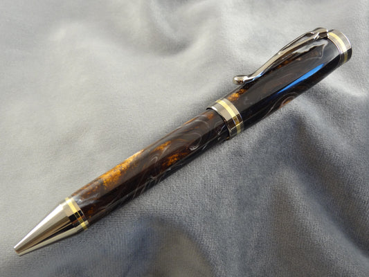 TigersEye Swirl Acrylic Ink Pen