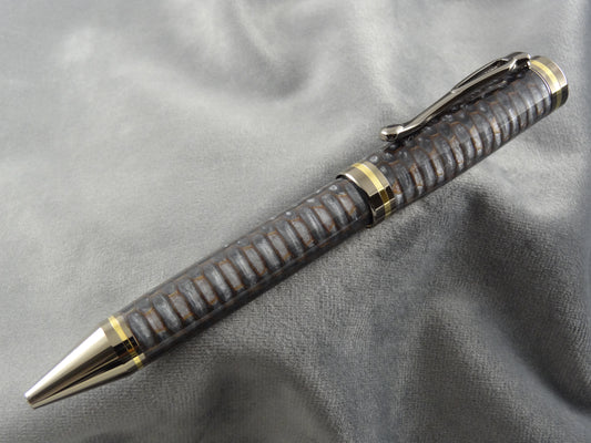 Grey Silver Honeycomb Acrylic Pen