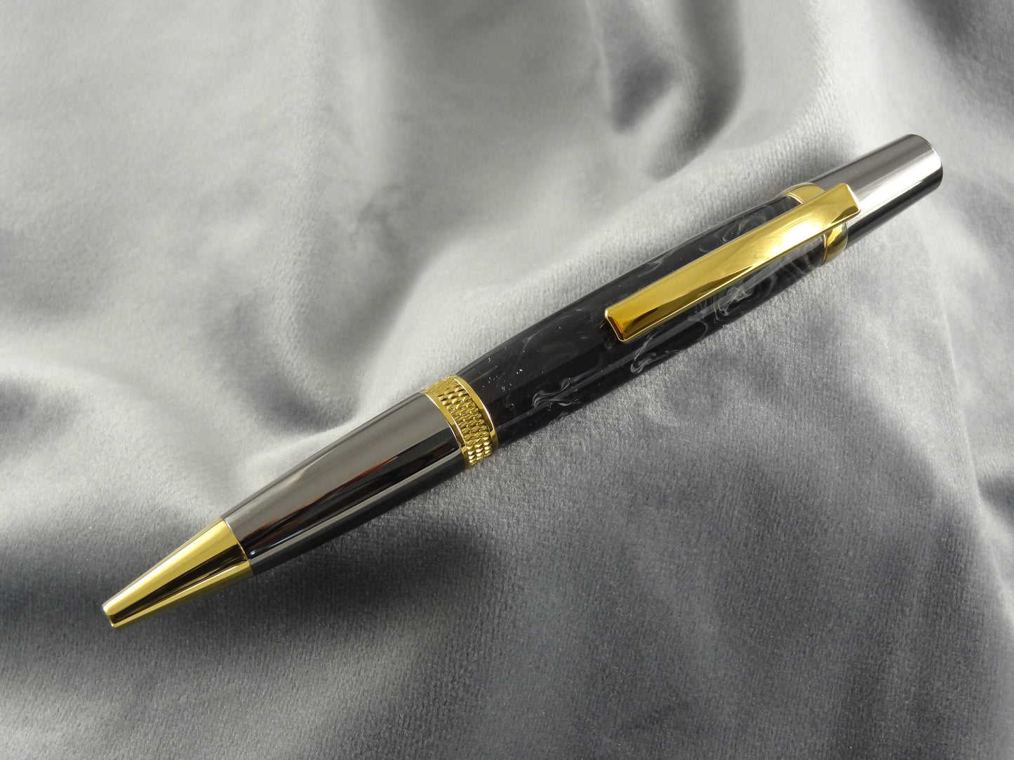 Midnight Sky With Wisps of Moon Acrylic Pen