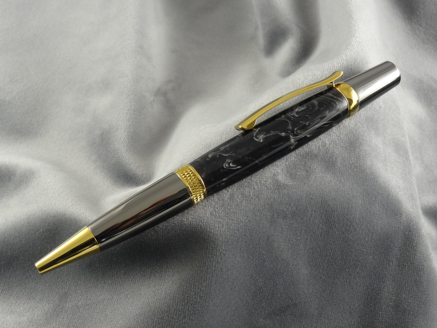 Midnight Sky With Wisps of Moon Acrylic Pen