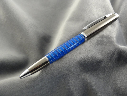 Blue Honeycomb Acrylic Ink Pen