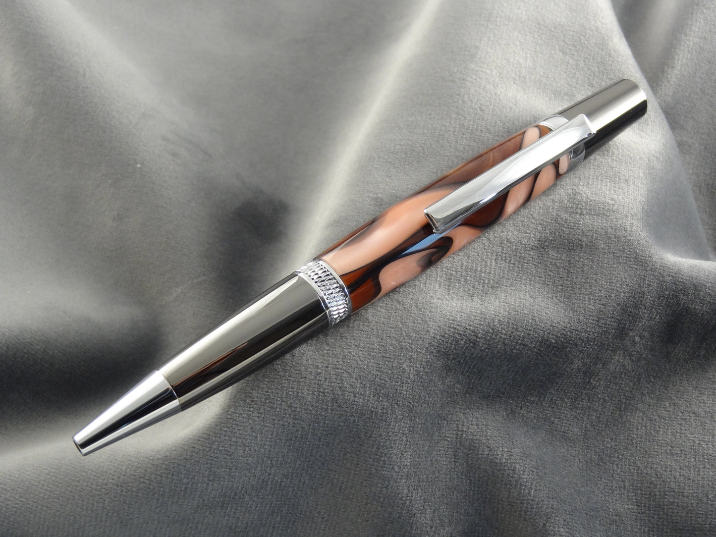 Burgundy Pink White Acrylic Ink Pen