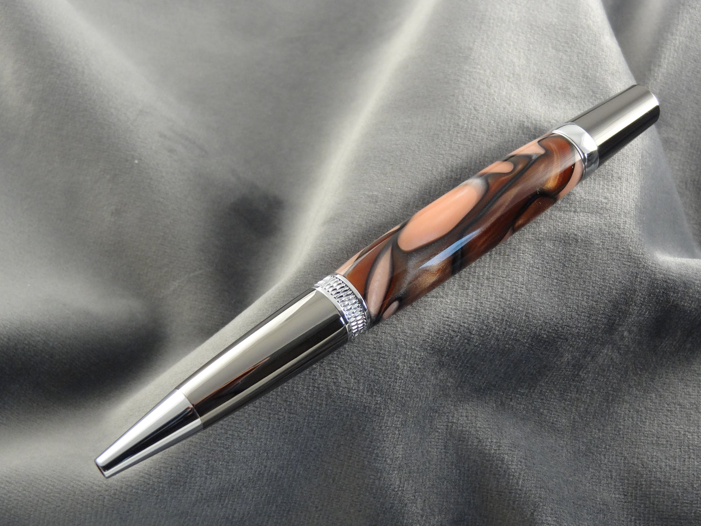 Burgundy Pink White Acrylic Ink Pen